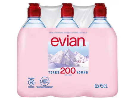 Evian Mineralwasser ohne Kohlensäure 6x75cl