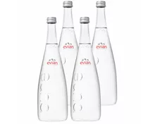 Evian Mineralwasser ohne Kohlensäure mit Glasflasche 4x 75cl