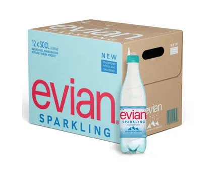 Evian mit Kohlensäure 12x50cl