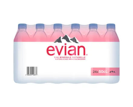 Evian Nature Wasser 24 x 50 cl