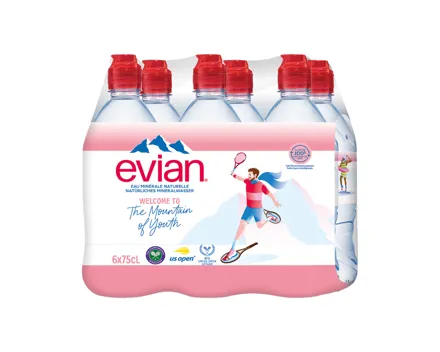 Evian ohne Kohlensäure mit Sportverschluss