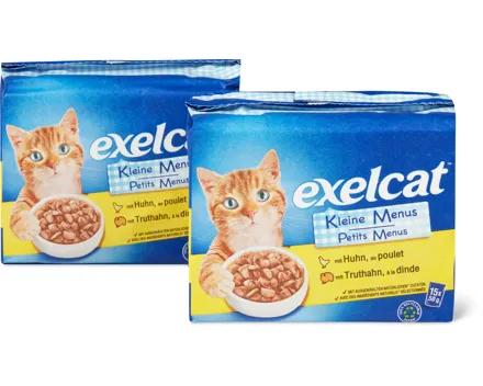 Exelcat-Kleine Menus, -Häppchen in Gelee oder -Saucen Schmaus, Duo-Pack