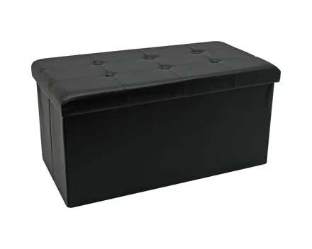 Faltbank Bent, Kunstleder schwarz