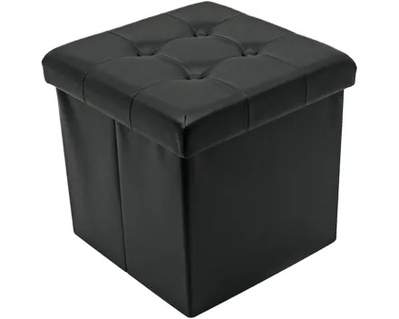 Falthocker Bent, Kunstleder, schwarz