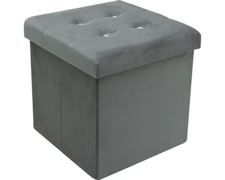 Falthocker Bente, Samtstoff hellgrau