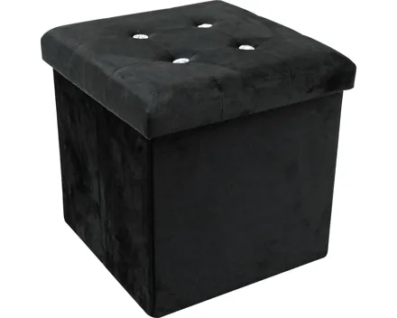 Falthocker Bente, Samtstoff schwarz