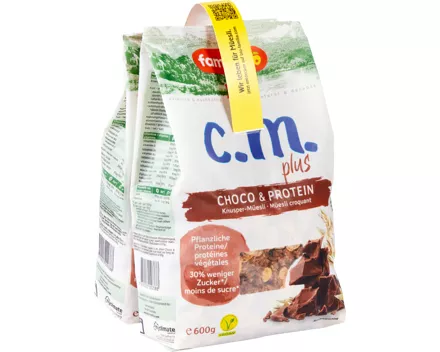 Familia cm.plus Knusper-Müesli Choco & Protein