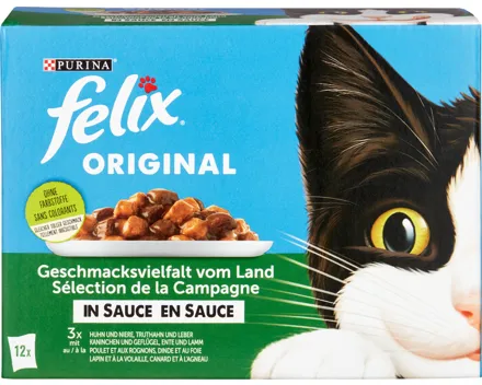 Felix Katzenfutter Geschmacksvielfalt vom Land in Sauce