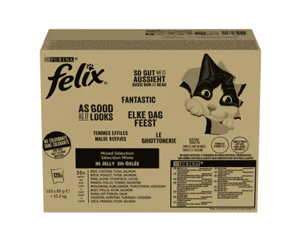 Felix Katzenfutter in Gelee assortiert 120x85g