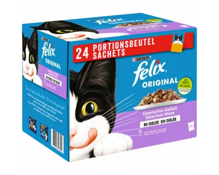 Felix Katzenfutter Original Selection Gemischt 24 x 85 g