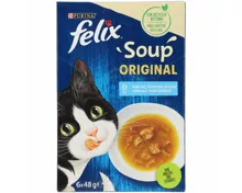 Felix Katzenfutter Soup Fisch assortiert 6x48g