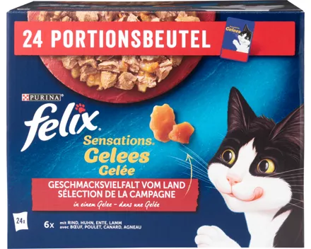 Felix Sensations Katzenfutter in Gelée