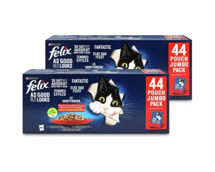 Felix So gut wie Katzenfutter in Gelee assortiert 44x85g 2x 3740g