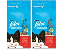 Felix Trocken-Katzenfutter Knuspermenü Fleisch 2x 2kg