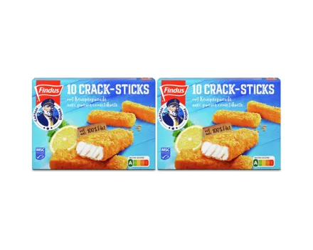 Findus Crack-Sticks MSC 10 Stück 2x 300g