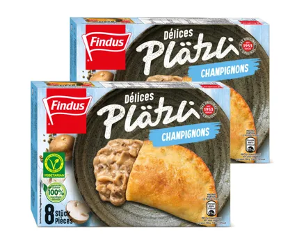 Findus Plätzli mit Champignons 8 Stück 2x 480g
