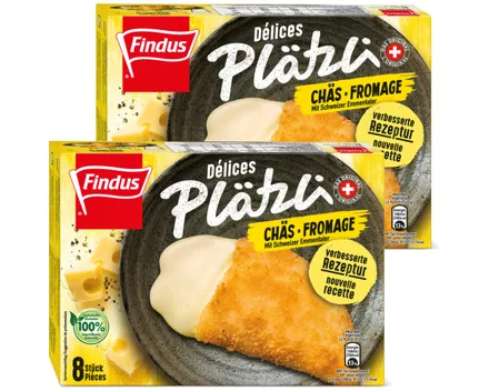 Findus Plätzli mit Chäs 8 Stück 2x 480g