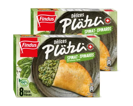 Findus Plätzli mit Spinat 8 Stück 2x 480g