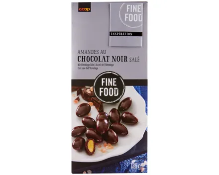 Fine Food Fairtrade Schokoladen-Mandeln Noir gesalzen