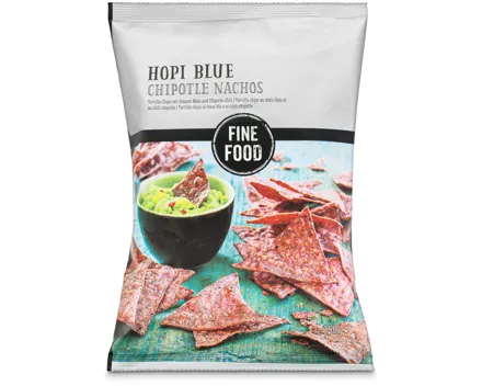 Fine Food Tortilla Chips mit blauem Mais & Chili
