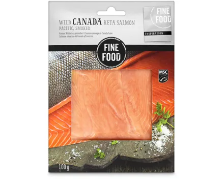 Fine Food Wildlachs aus Kanada geräuchert MSC