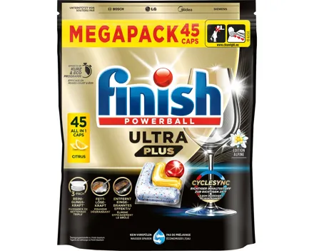 Finish Caps Ultra Plus Citrus, 45 Stück