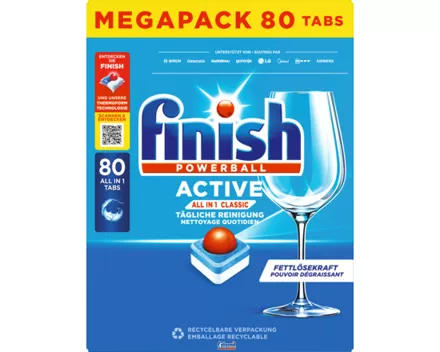 Finish Powerball Spülmaschinentabs All-in-1 Megapack 80 Tabs