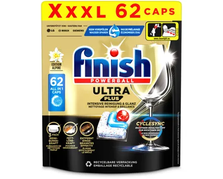 Finish Ultra Plus Caps All-in-1 Fresh 62 Stück