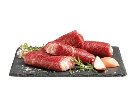 Fleischvogel mit Speck