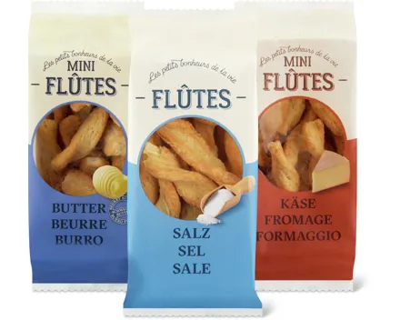 Flûtes und Butterstängel