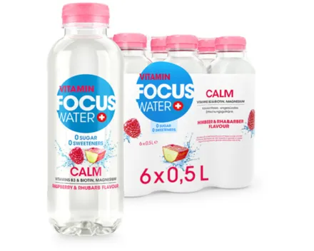 Focuswater Calm Rhabarber 6x50cl