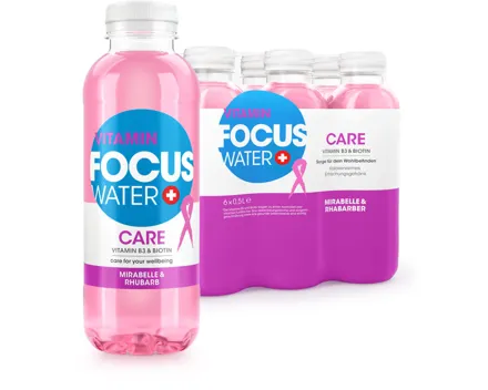 Focuswater Care Mirabelle & Rhabarber 6x50cl