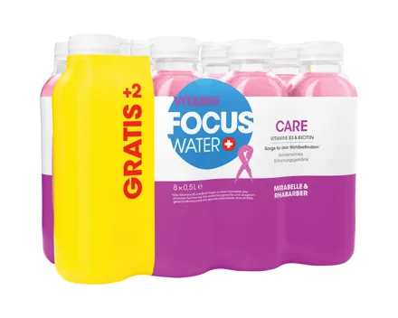 Focuswater Care Mirabelle & Rhabarber 8 x 50 cl