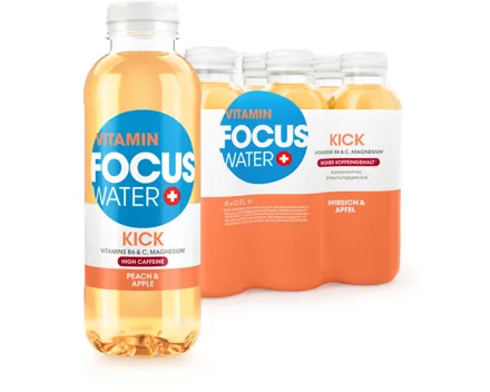 Focuswater Kick Pfirsich & Apfel 6x50cl