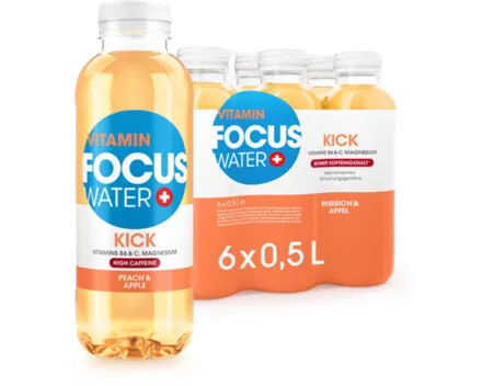 Focuswater Kick Pfirsich & Apfel 6x50cl