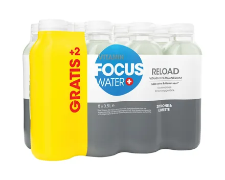 Focuswater Reload Zitrone & Limette 8 x 50 cl