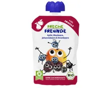 Freche Freunde Bio Quetschbeutel Apfel, Blaubeere, Johannisbeere & Brombeere 6+ Monate