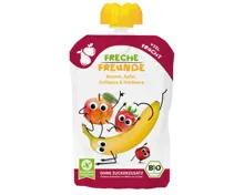 Freche Freunde Bio Quetschbeutel Banane Apfel Erdbeere Himbeere 6+ Monate