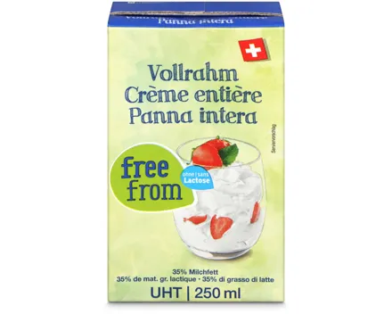 Free From Vollrahm 35% Milchfett UHT lactosefrei