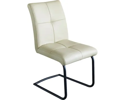 Freischwingerstuhl Colin Leder beige