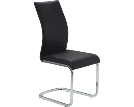 Freischwingerstuhl Dalia Kunstleder schwarz
