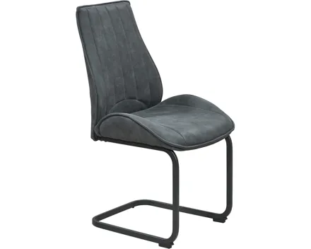 Freischwingerstuhl Detroit, Microfaser anthrazit