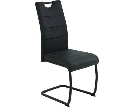 Freischwingerstuhl Dunja Microfaser anthrazit