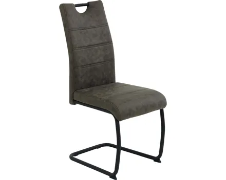 Freischwingerstuhl Dunja Microfaser braun