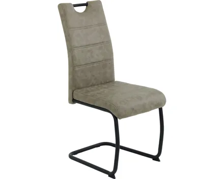 Freischwingerstuhl Dunja Microfaser schlamm