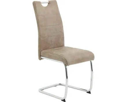 Freischwingerstuhl Flora Microfaser beige