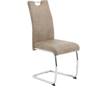 Freischwingerstuhl Flora Microfaser beige