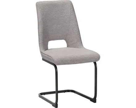 Freischwingerstuhl Jeff Stoff grau