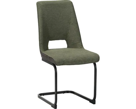 Freischwingerstuhl Jeff Stoff grün
