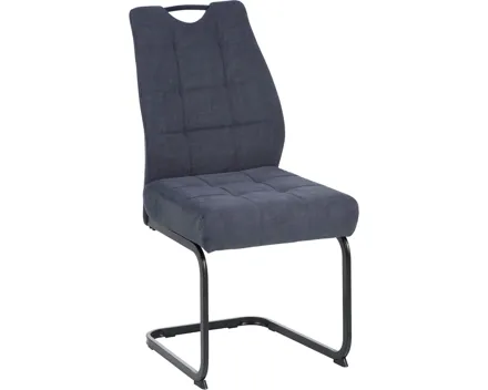 Freischwingerstuhl Juli Stoff grau